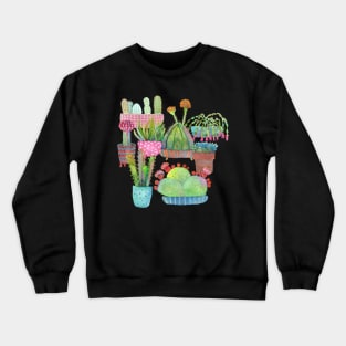 Cactus Love on White Background Crewneck Sweatshirt
